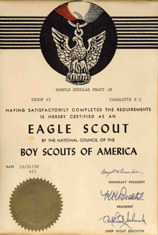 Eagle Scout, Boy Scouts of America, 1958
